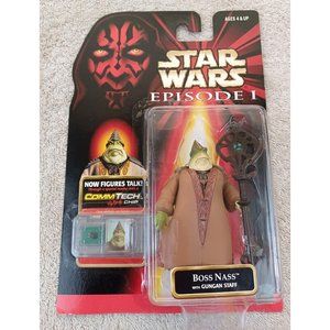1998 NIB New Star Wars Episode I Boss Nass Talking ComTech Chip Action Figure